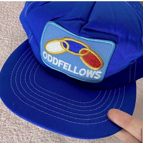 Vintage Blue Oddfellows Foam Trucker Hat - Picture 9 of 9